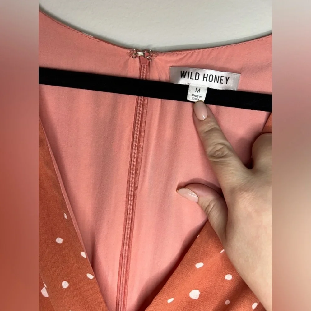 Wild Honey - Polka Dot Mini Dress - Size Medium - Picture 7 of 10